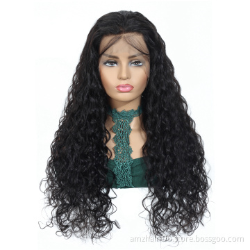 Natural Water Wave Human Hair 13X4 Lace Wig Pre Plucked Wet And Wavy Brazilian Remy Cuticle Aligned Human Hair Lace Front Wig